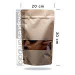 Dar Pencereli Kraft Kilitli Doypack 20x30 - Görsel 2