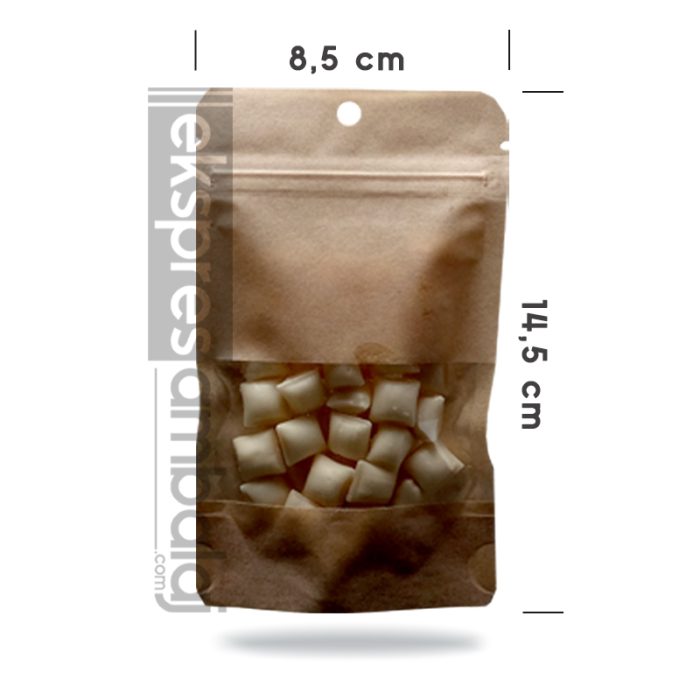 Dar Pencereli Kraft Kilitli Doypack 8,5x14,5 - Görsel 2