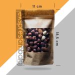 Geniş Pencereli Kraft Kilitli Doypack 11x18,5