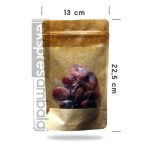 Geniş Pencereli Kraft Kilitli Doypack 13x22,5 - Görsel 2