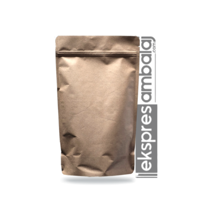 Kraft Alüminyum Kilitli Doypack