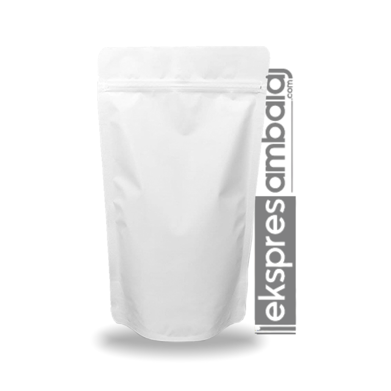 Mat Beyaz Alüminyum Kilitli Doypack Mat Beyaz Alüminyum Kilitli Doypack - Görsel 1