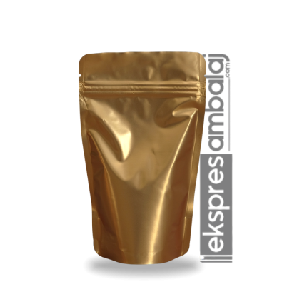 Mat Gold Alüminyum Kilitli Doypack