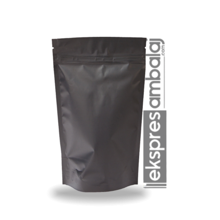 Mat Siyah Alüminyum Kilitli Doypack