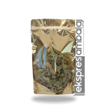 Şeffaf Metalize Gold Kilitli Doypack